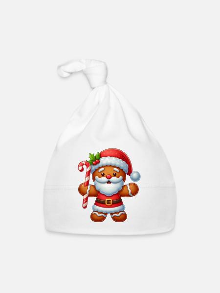 gingerbread 2 - Organic Baby Cap - white - Front