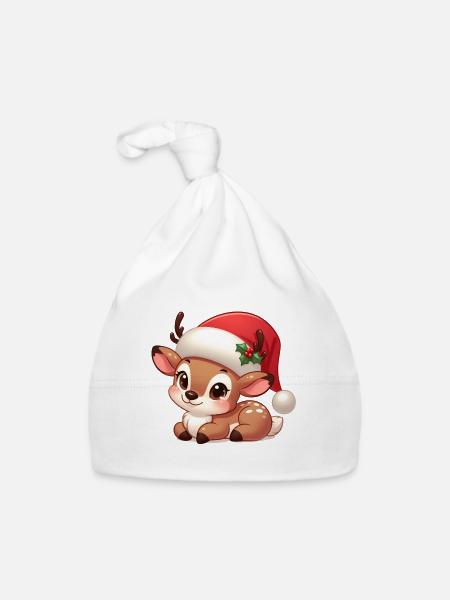 rudolph 12 - Bonnet bio Bébé - blanc - Devant