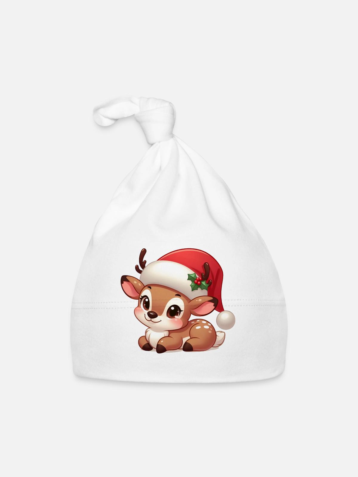 rudolph 12 - Bonnet bio Bébé - blanc - Devant