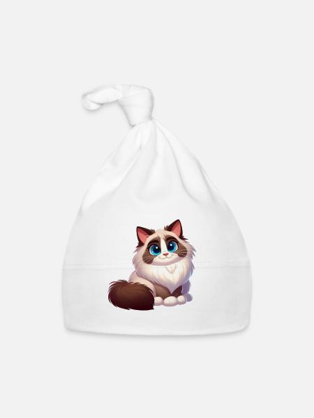 Ragdoll 14 - Baby Bio-Mütze - Weiß - Vorne