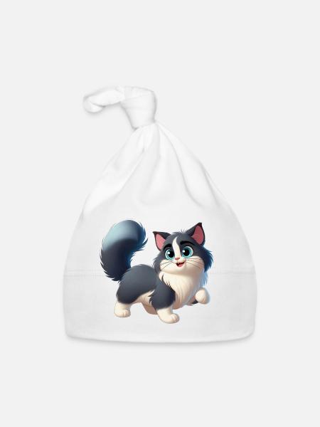 ragdoll 12 - Organic Baby Cap - white - Front