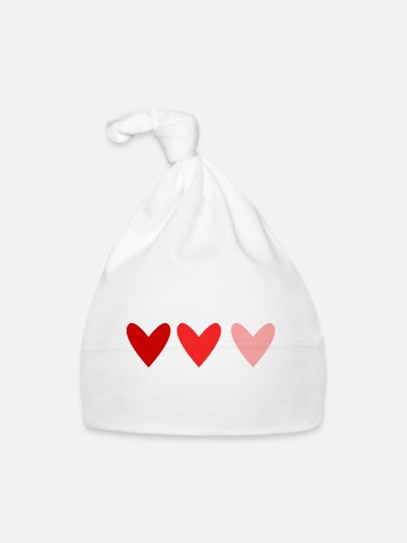 SAINT VALENTINE. bachelorette party. I LOVE YOU. I LOVE YOU. LOVE - Organic Baby Cap - white - Front