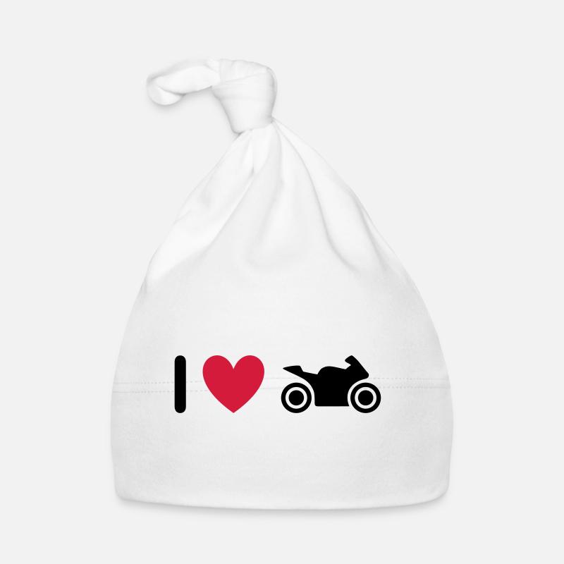 ★ Les couleurs de conception peuvent être modifiées ★ J'aime les motos Bonnet bio Bébé
