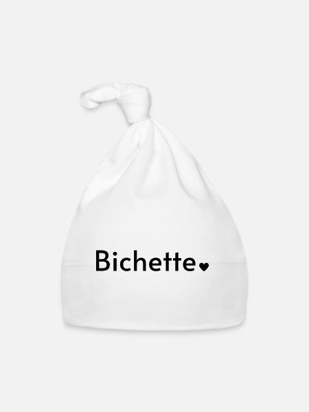 Bichette - Bonnet bio Bébé - blanc - Devant