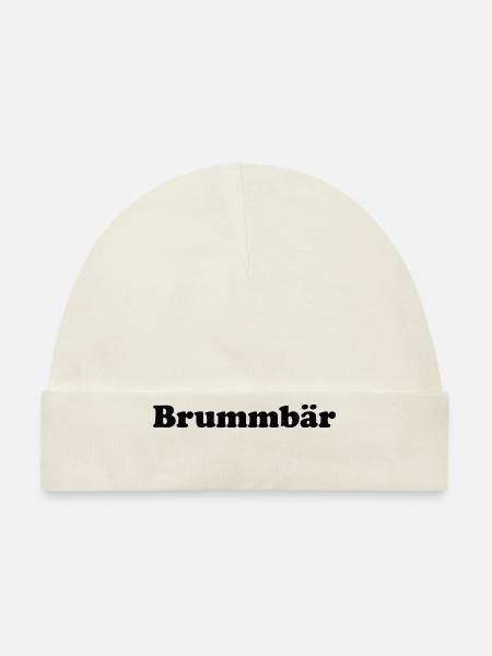 Brummbär - Baby Bio-Mütze - Weiß - Vorne