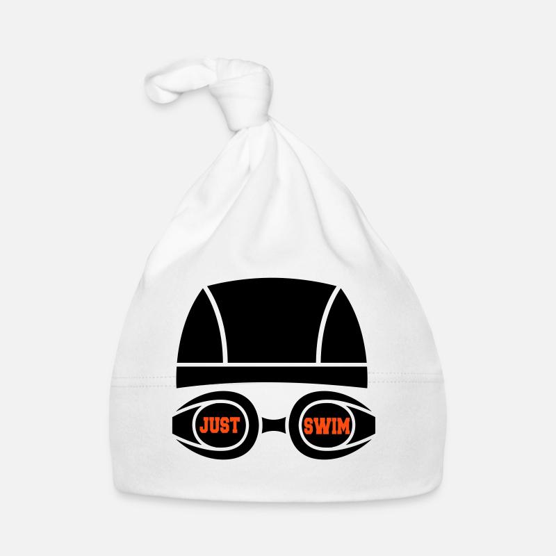 Just swim - Organic Baby Cap - white