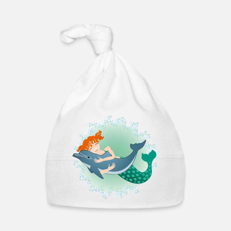 Seejungfrau und Delphin Baby Bio-Mütze
