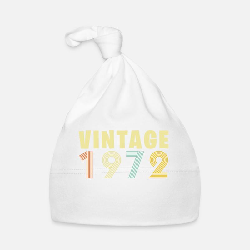 Millésime 1972 - Bonnet bio Bébé - blanc