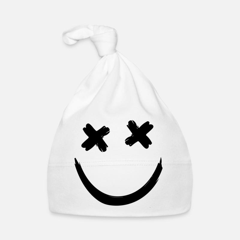 Visage mort Sourire minimal Bonnet bio Bébé