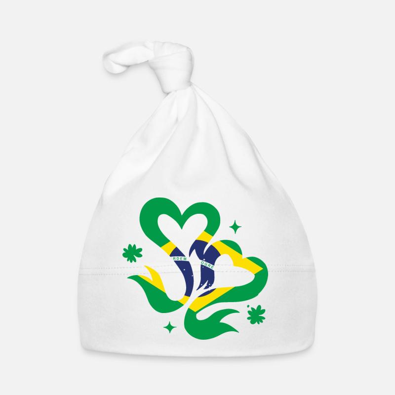 Drapeau du Brésil Drapeau de l’Amérique du Sud Bonnet bio Bébé