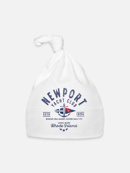 Newport Yacht Club Rhode Island blc 1 - Baby Bio-Mütze - Weiß - Vorne