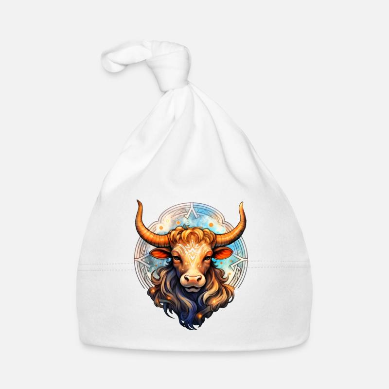 Stier 1 Tierkreiszeichen Kunst #tshirt Baby Bio-Mütze