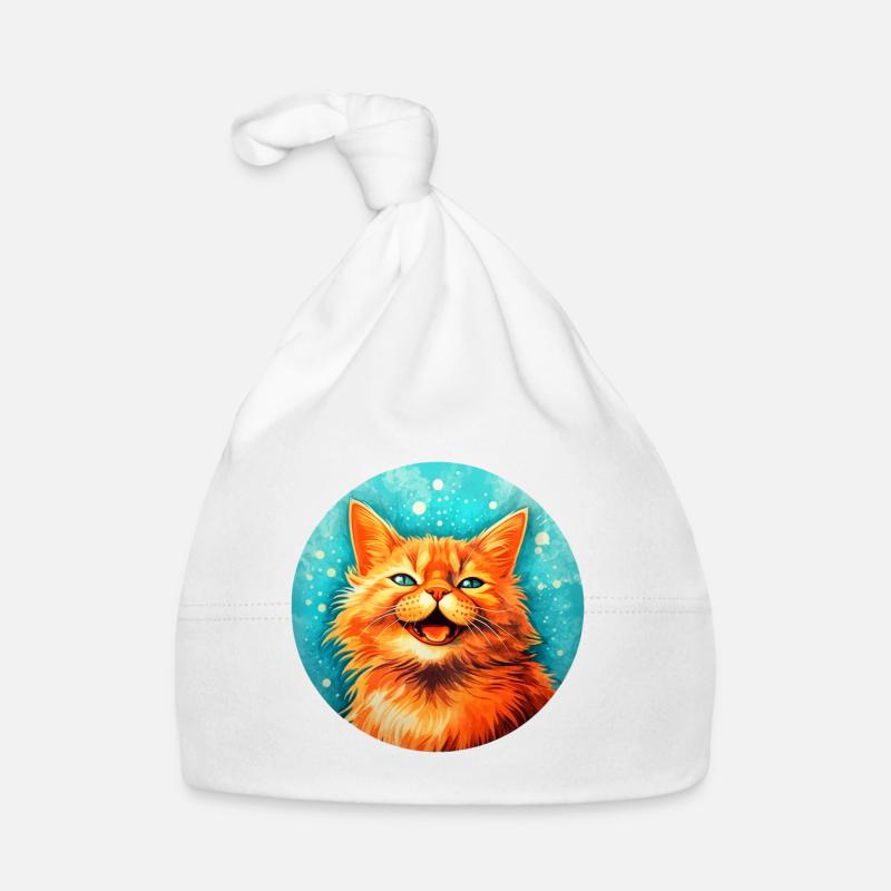 Chat heureux #cat #tshirt Bonnet bio Bébé