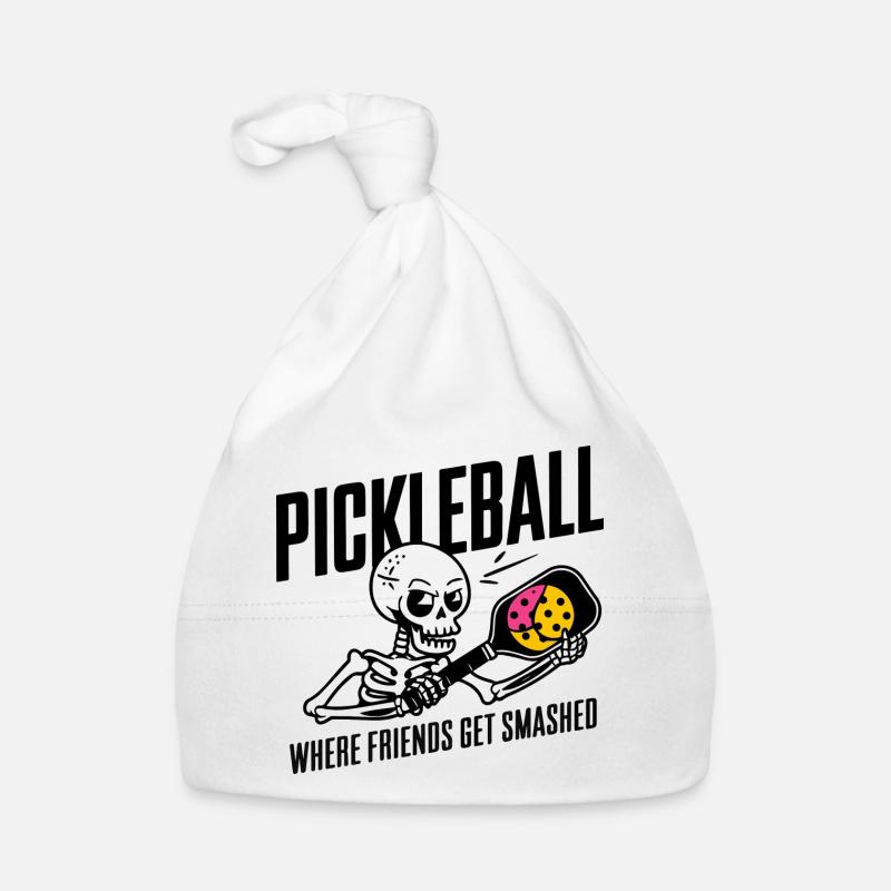 Pickleball Where Friends Get Smashed Cool Skeleton Bonnet bio Bébé