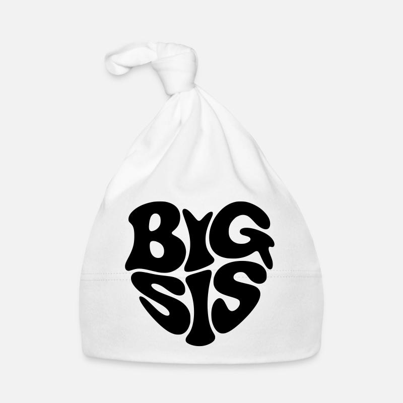 Big Sis - Herz Form - Herzform - Große Schwester Baby Bio-Mütze