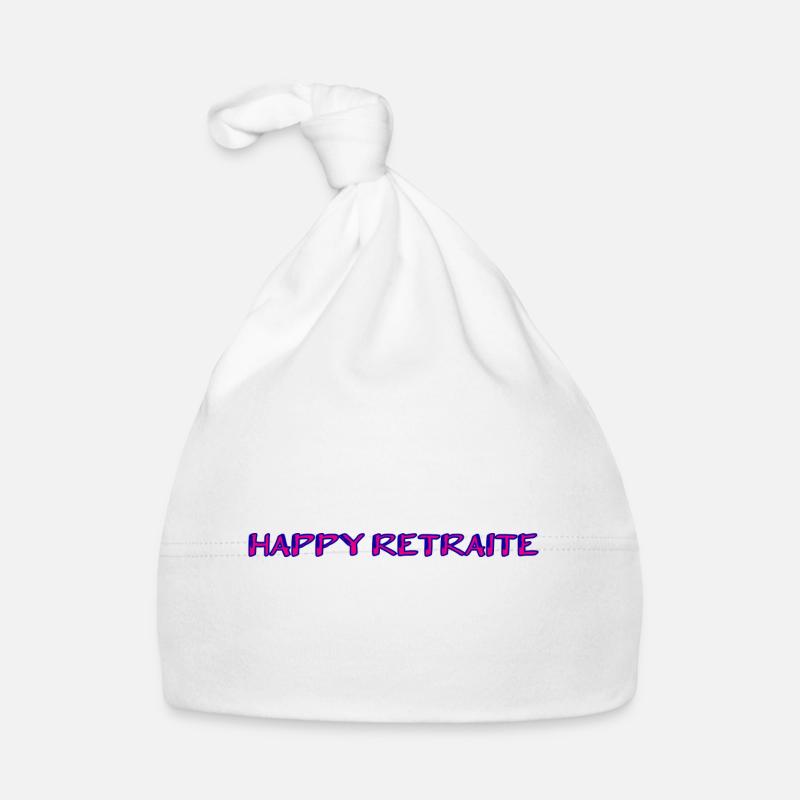 RETRAITE. RETRAITE. RETRAITEE. RETRAITE - Bonnet bio Bébé - blanc