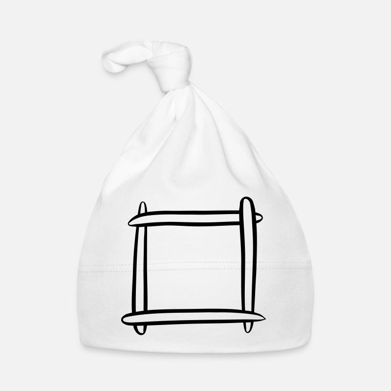 Dekorativer Rahmen / Bilderrahmen. Vorlage. Baby Bio-Mütze