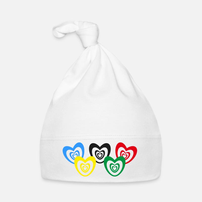 Sportspiele mit vielen Herzen. Baby Bio-Mütze