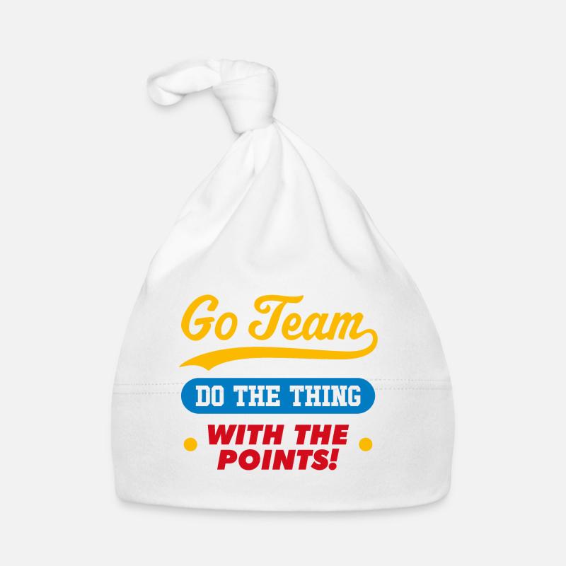 Go Team Do the thing with the points Organic Baby Cap