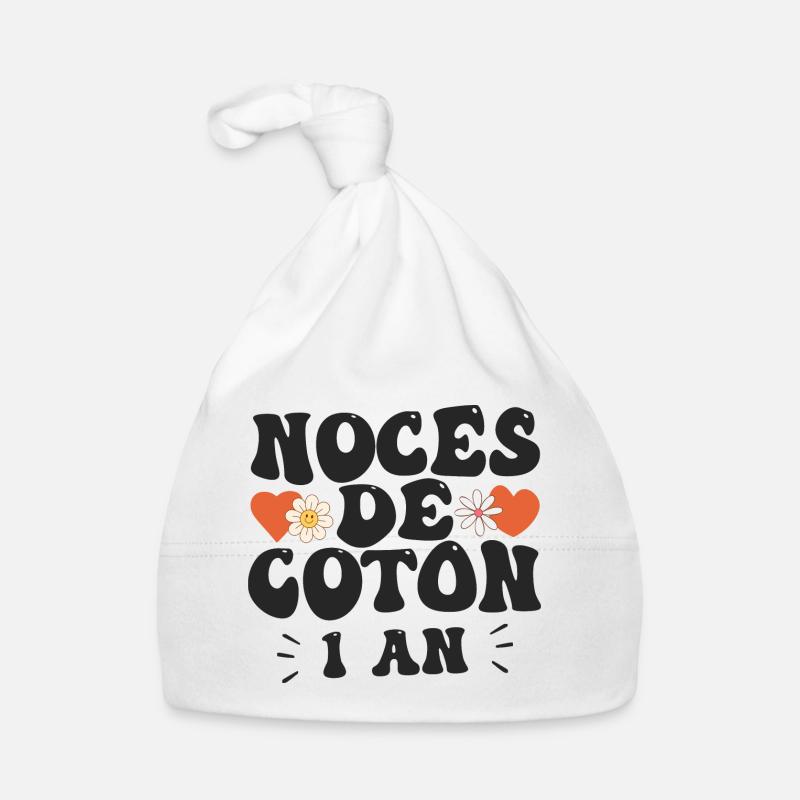 Noces De Coton 1 An De Mariage Bonnet bio Bébé