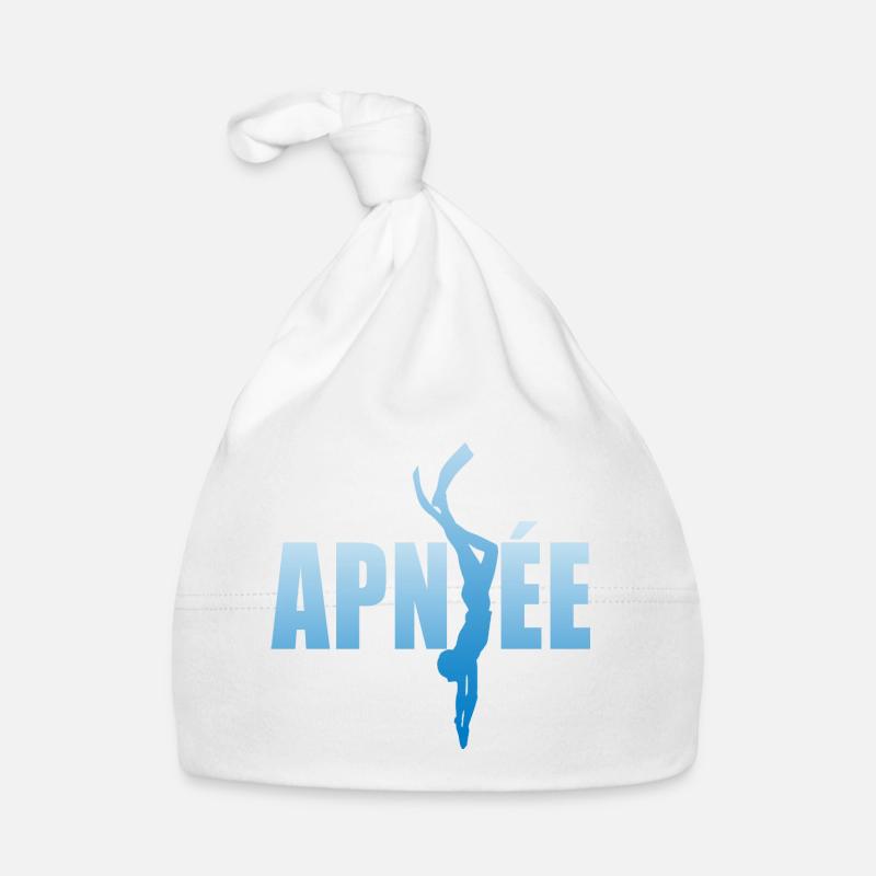 apnée plongée coach plongeur apnéiste - Bonnet bio Bébé - blanc