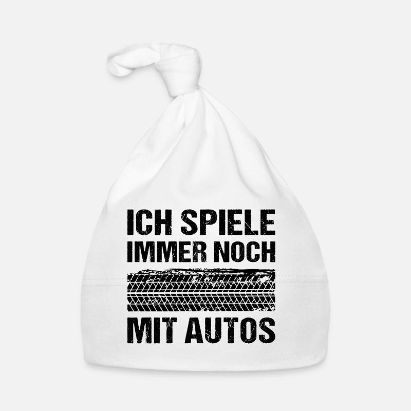 Ich spiele immer noch mit Autos Baby Bio-Mütze