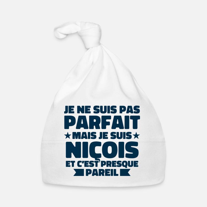 Je Ne Suis Pas Parfait Mais Je Suis Niçois Bonnet bio Bébé