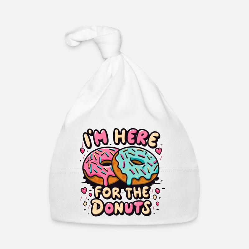 I'm here for the donuts Organic Baby Cap