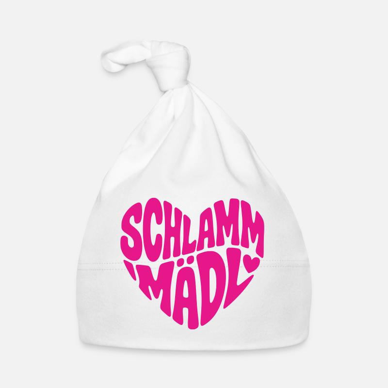 Schlamm Mädel - Herz Form - Farbe änderbar Baby Bio-Mütze