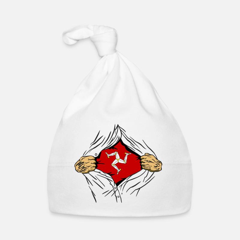 Île de Man Flagge Triskele Drapeau de l’île de Man Bonnet bio Bébé