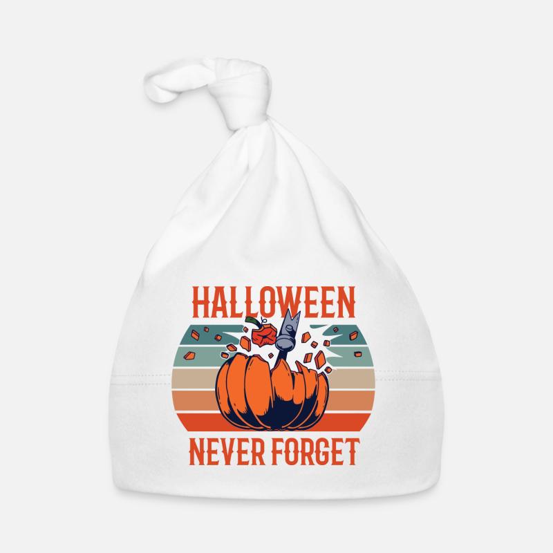 Halloween Never Forget Retro Pumpkin Smashed Fun Baby Bio-Mütze