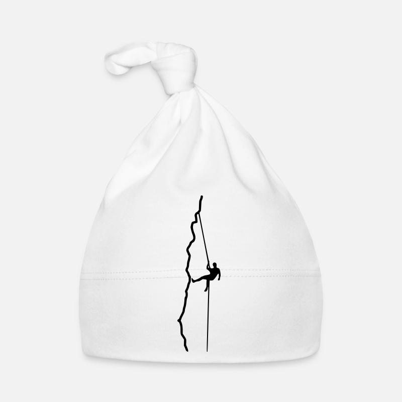 Climber rappelling Organic Baby Cap