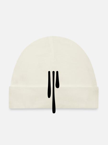 drips_4 - Organic Baby Cap - white - Front
