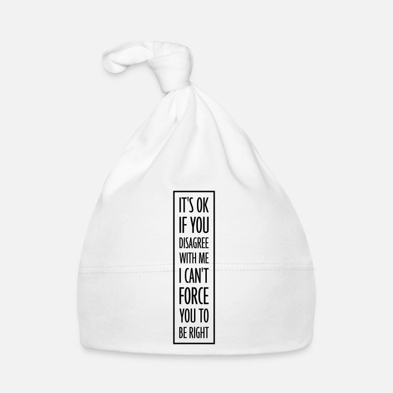 Vous n’êtes pas d’accord avec moi Bonnet bio Bébé