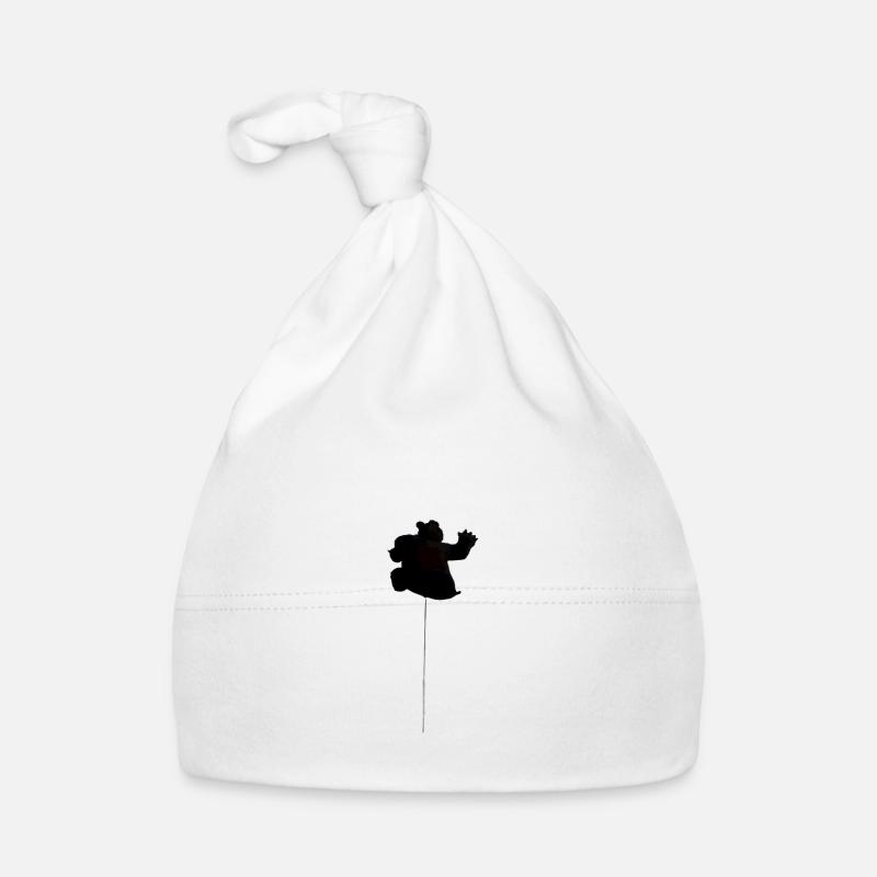 Bonjour Teddy Bear Ballon - Bonnet bio Bébé - blanc
