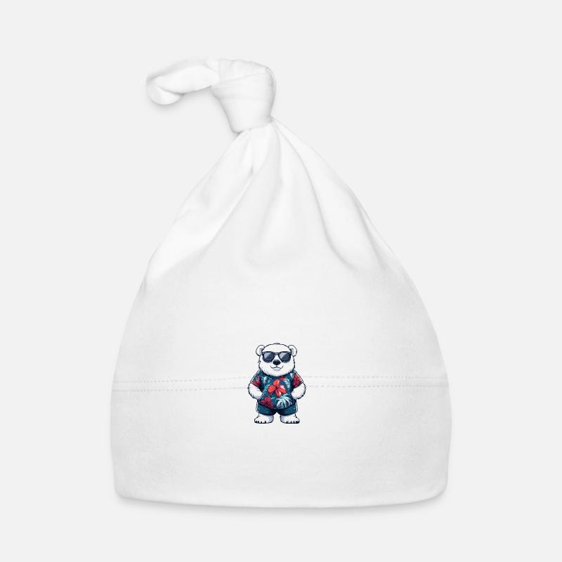 Polar Bear Cool Summer Organic Baby Cap