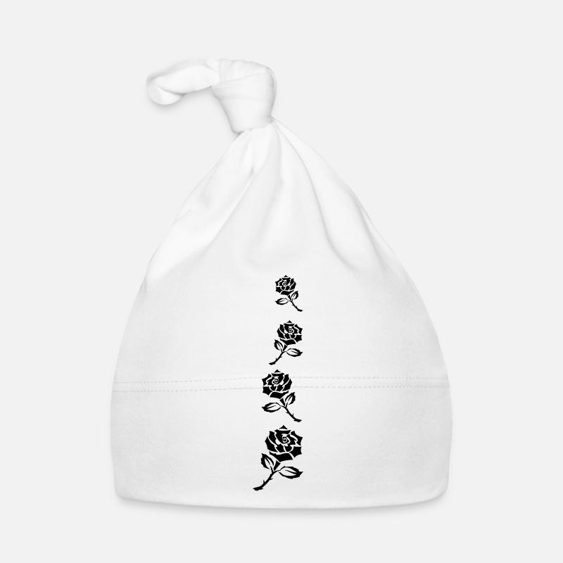 Ranke black roses Baby Bio-Mütze
