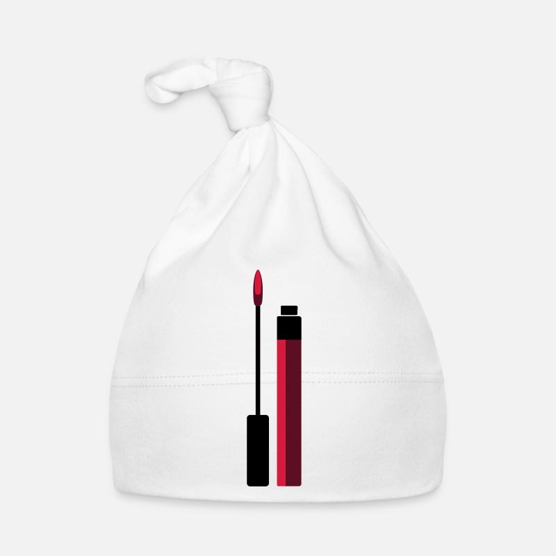 vecteur lipgloss (votre couleur) - Bonnet bio Bébé - blanc