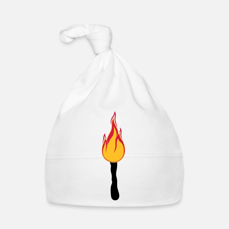 torch night walk light bright fire flame heis Organic Baby Cap