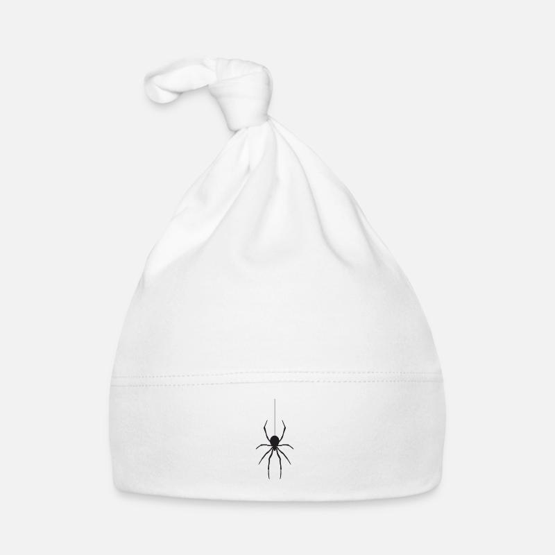 Spinne - Baby Bio-Mütze - Weiß