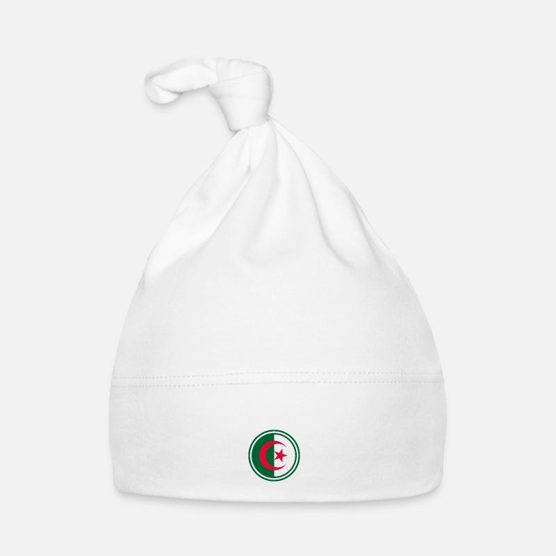 Drapeau de l’Algérie autour Bonnet bio Bébé