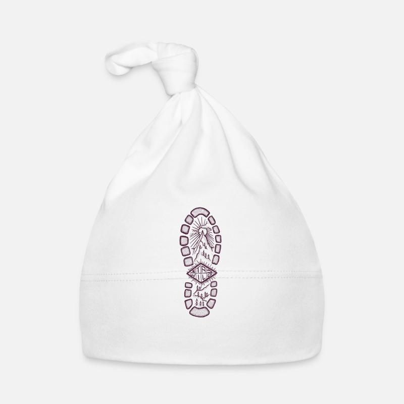Stay wild red - Organic Baby Cap - white