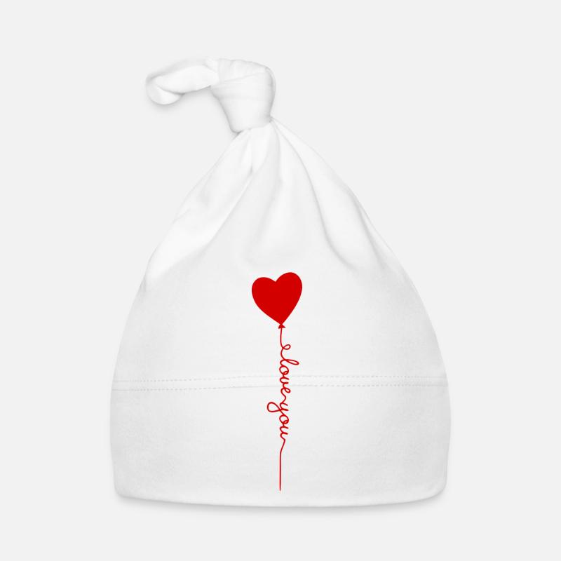 Ballon coeur avec script d’amour Bonnet bio Bébé