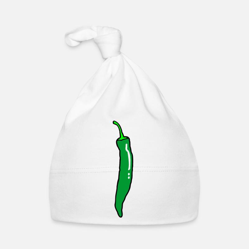 Piment piment piment - Bonnet bio Bébé - blanc