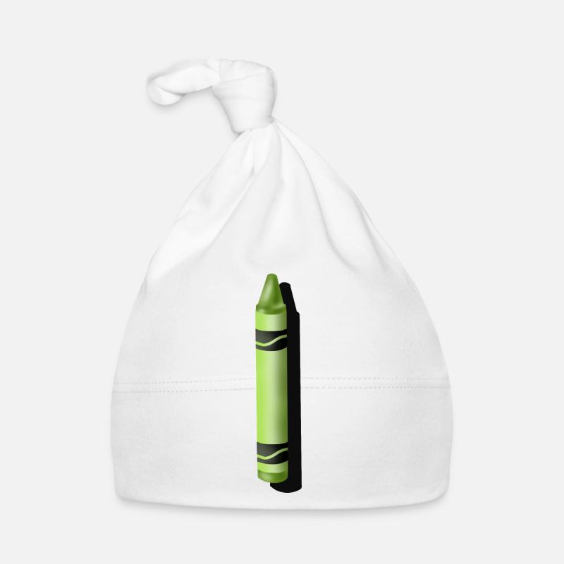 Crayon vert - dessin numérique Bonnet bio Bébé