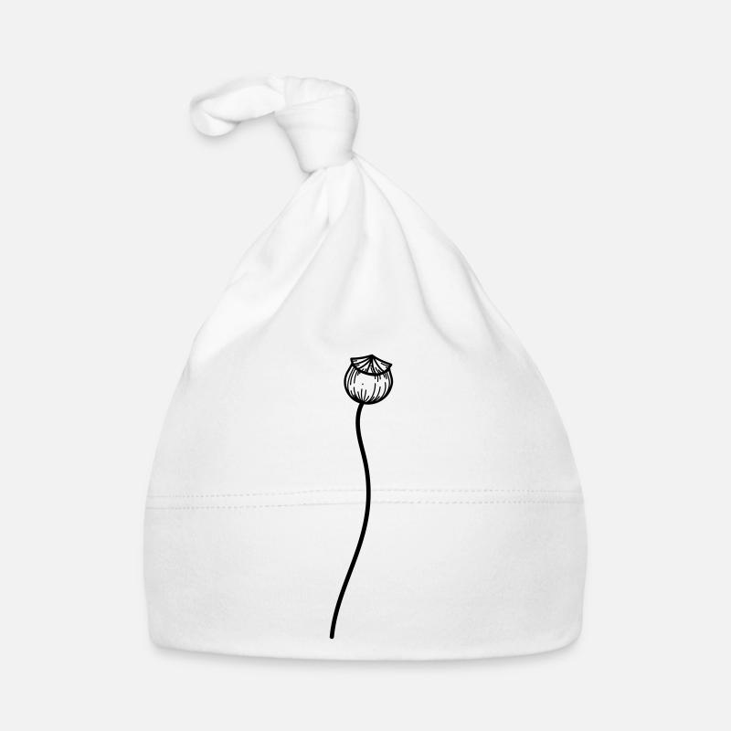 Poppy Flower 2 Organic Baby Cap