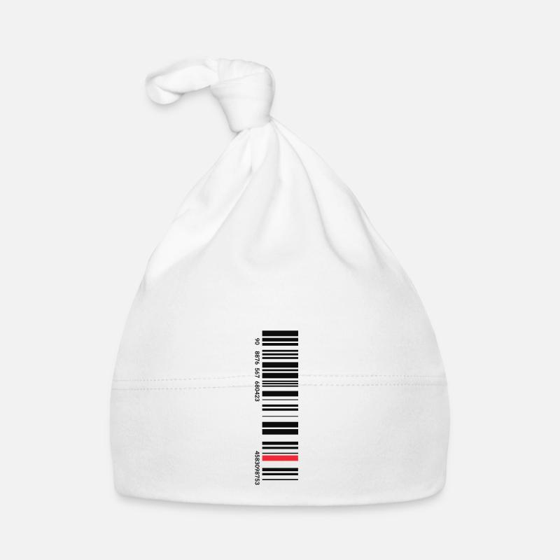 Barcode - Baby Bio-Mütze - Weiß