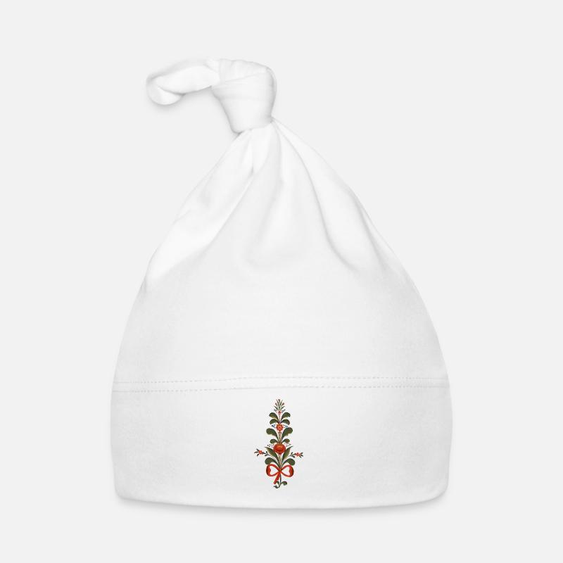 Bouquet de Dalécarlie - Bonnet bio Bébé - blanc