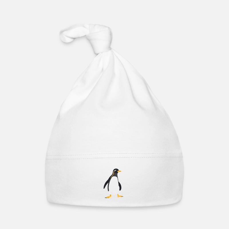 Ein kleiner Pinguin auf der Brust! Baby Bio-Mütze