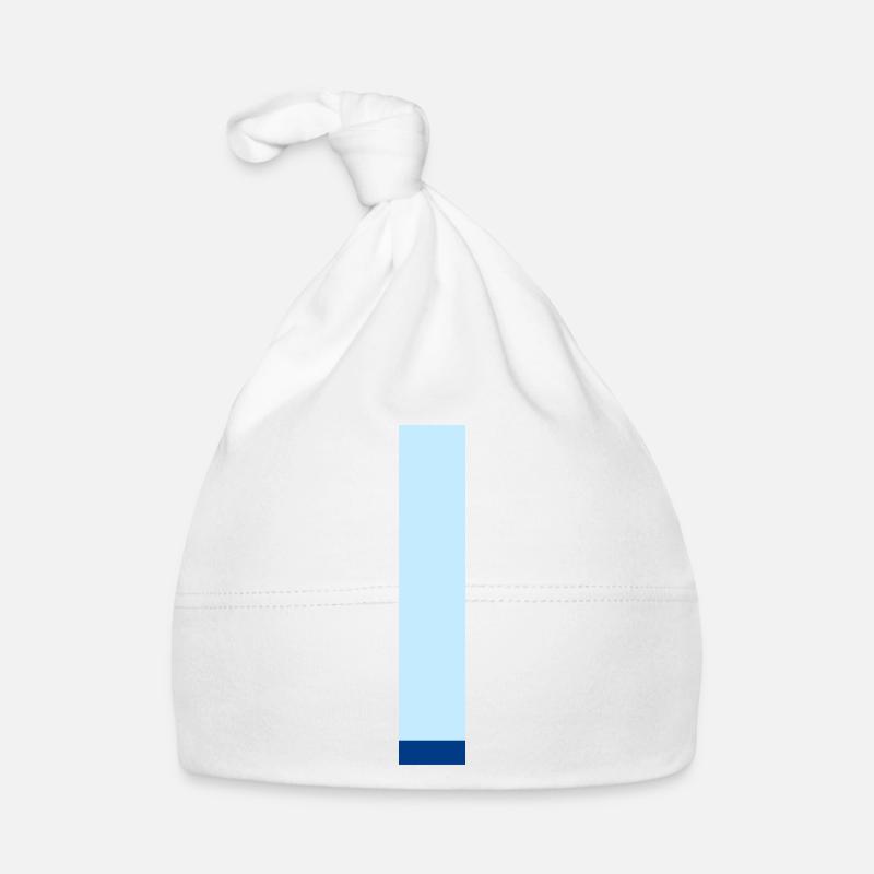 Pop und moderner blauer Buchstabe i Baby Bio-Mütze